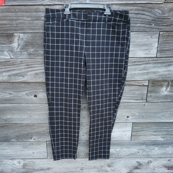 Old Navy women's black pants with white stripes size 14 - Picture 1 of 7